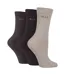 3 Pack Ladies Plain Cotton Socks - Soft Breathable Everyday Comfort Fit-1