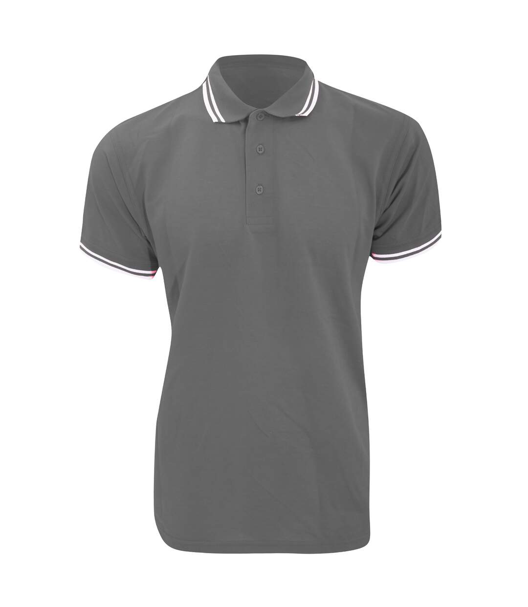 Polo à manches courtes  pour homme graphite/blanc Kustom Kit-1