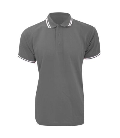 Polo à manches courtes  pour homme graphite/blanc Kustom Kit