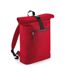 Bagbase Rolled Top Recycled Backpack (Red) (One Size) - UTRW7779
