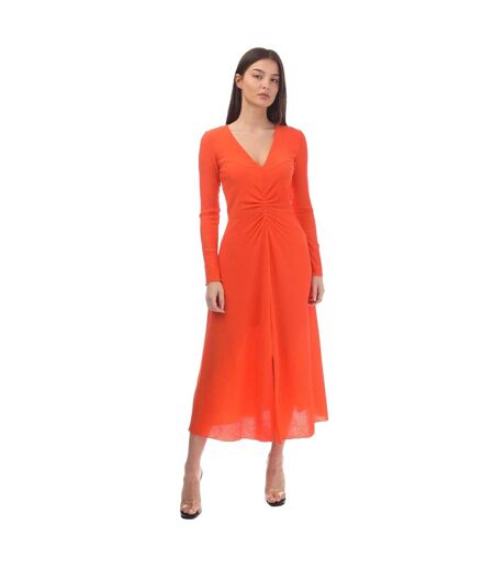 Robe Mi-longue Keglissy Femme Orange Hugo