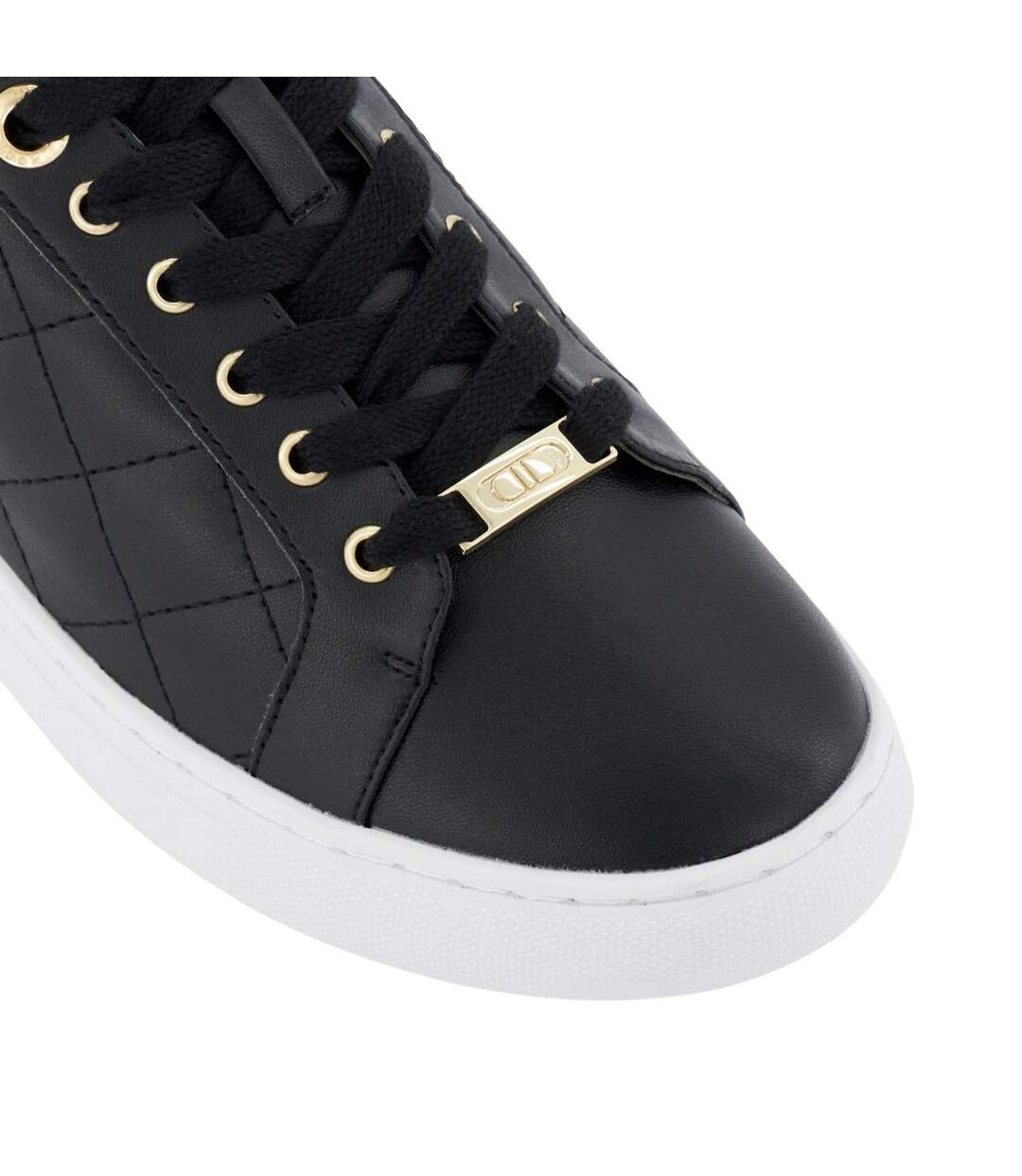 Baskets Style Matelassé Ellenar Adulte Noir Blanc Dune London-4