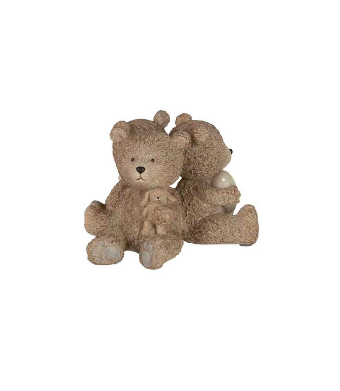 Statuette Déco Enfant 3 Ours 17cm Marron-3