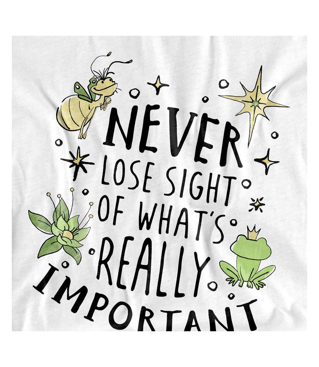 T-shirt never lose sight adulte blanc The Princess and the Frog-3
