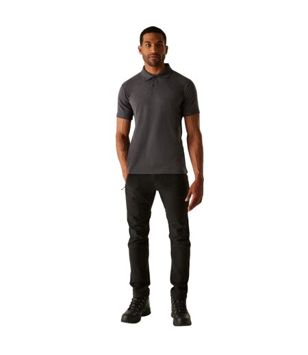 Mens Pique Polo Shirt Solid Grey Regatta Professional