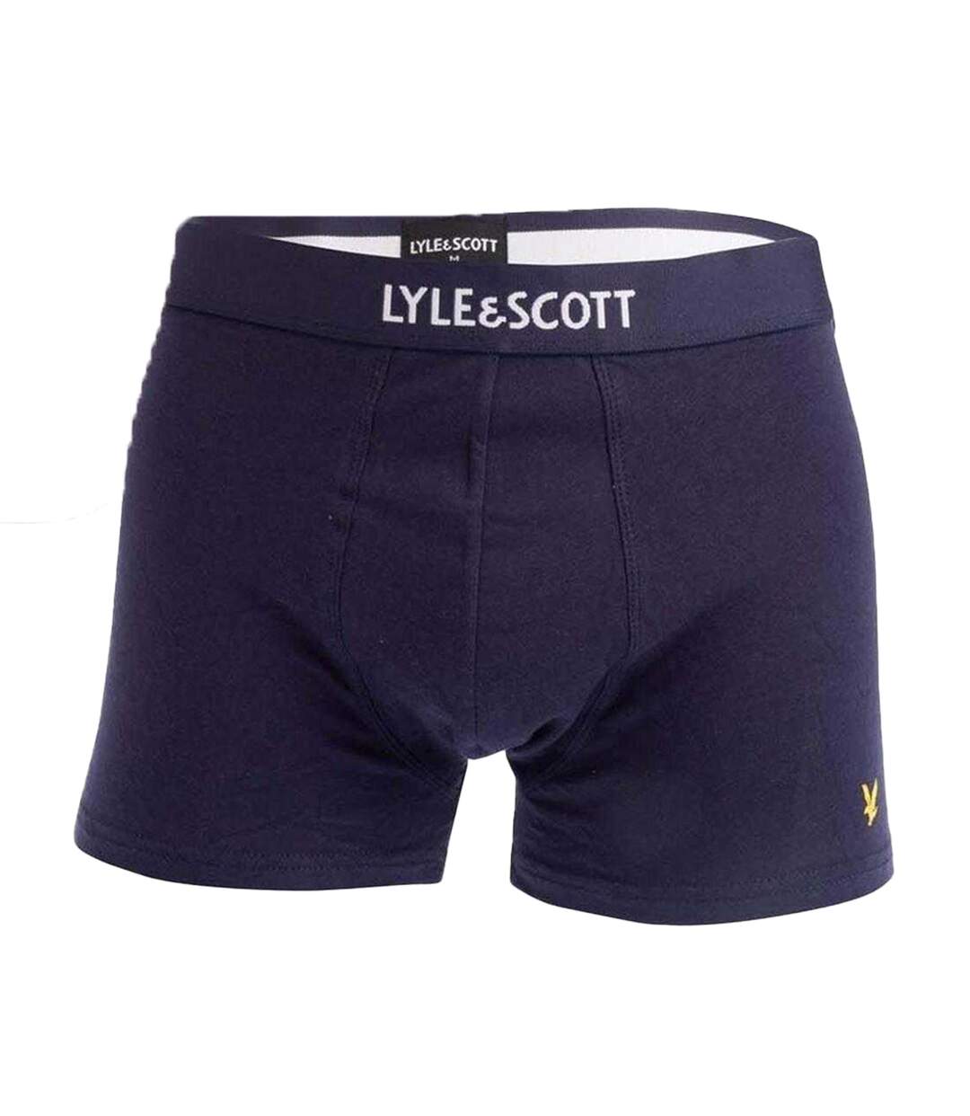 Lot De 3  Boxers À Taille Élastiquée Avec Marque Devon Homme Noir Gris Lyle & Scott-2