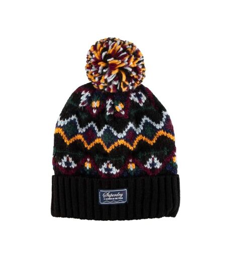 Bonnet Noir Femme Superdry Fairisle - Taille unique