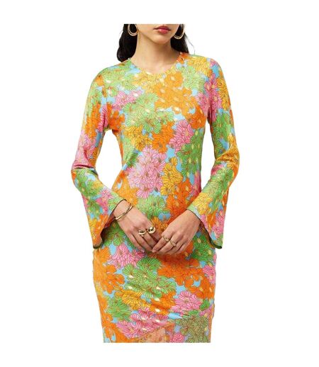 Robe Longue Motif/style Floral Femme Jaune Or Never Fully Dressed