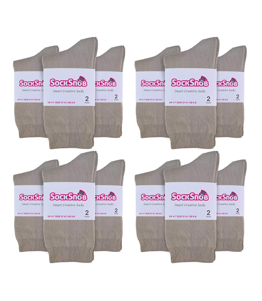 24 Pairs Ladies Plain Cotton Rich Dress Socks-2