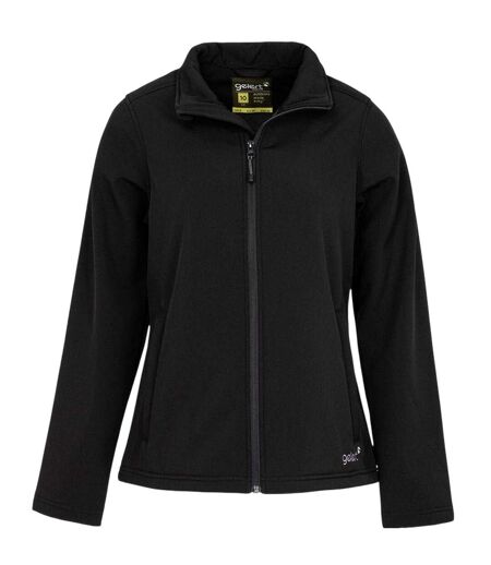 Womens/ladies Soft Shell Jacket Black Gelert