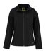 Womens/ladies Soft Shell Jacket Black Gelert-2