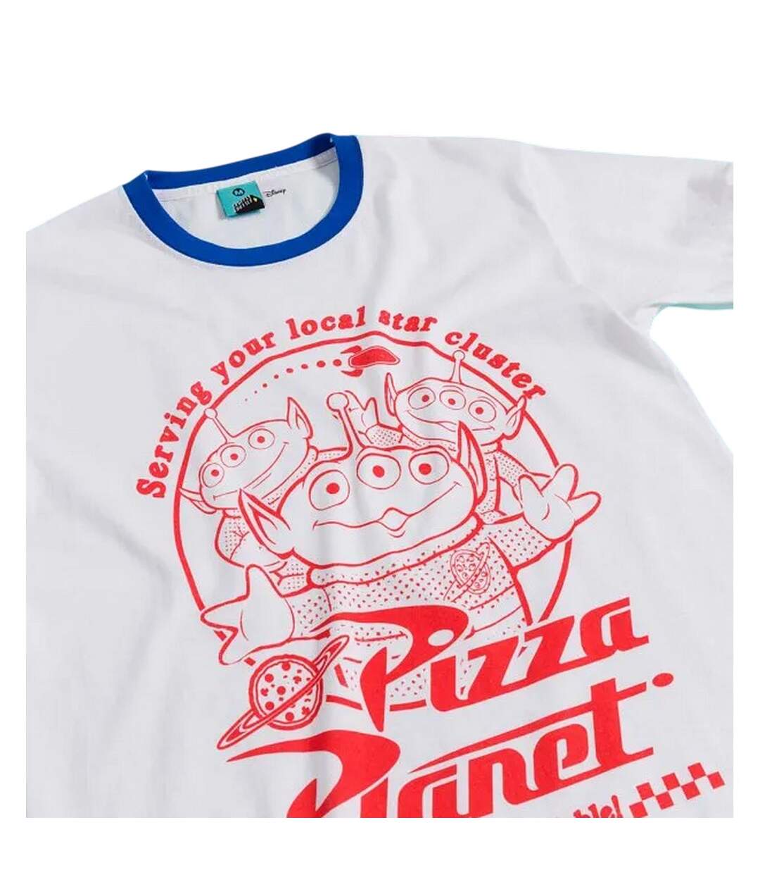T-shirt Motif Alien De Pizza Planet Motif/style Ringer Adulte Blanc Toy Story-4