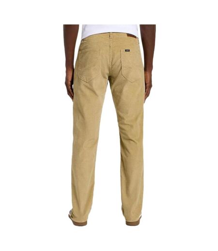Pantalon en velours droit beige homme lee sand - w32-l32