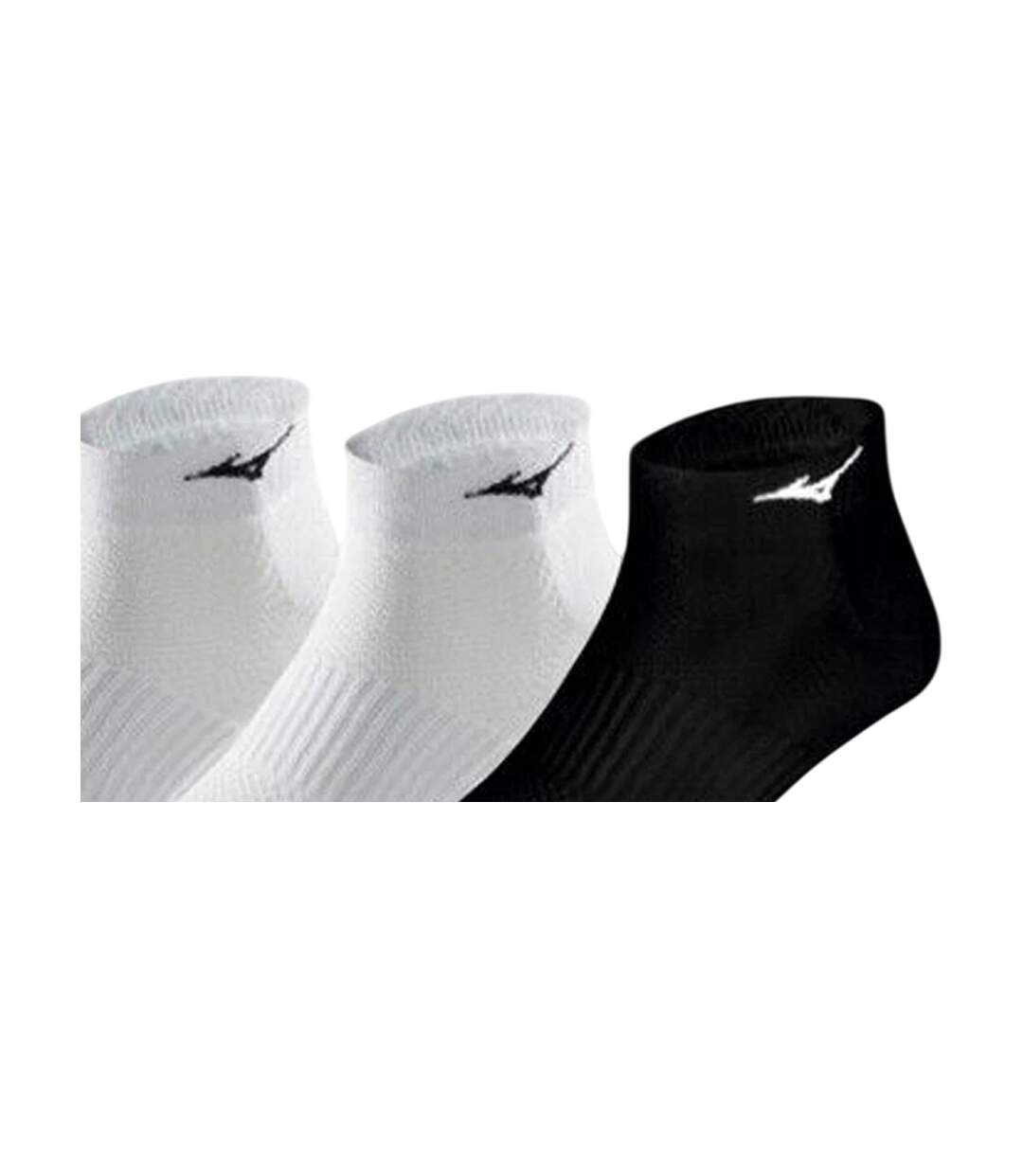 Lot De 3  Chaussettes Entraînement Adulte Noir Blanc Mizuno-2