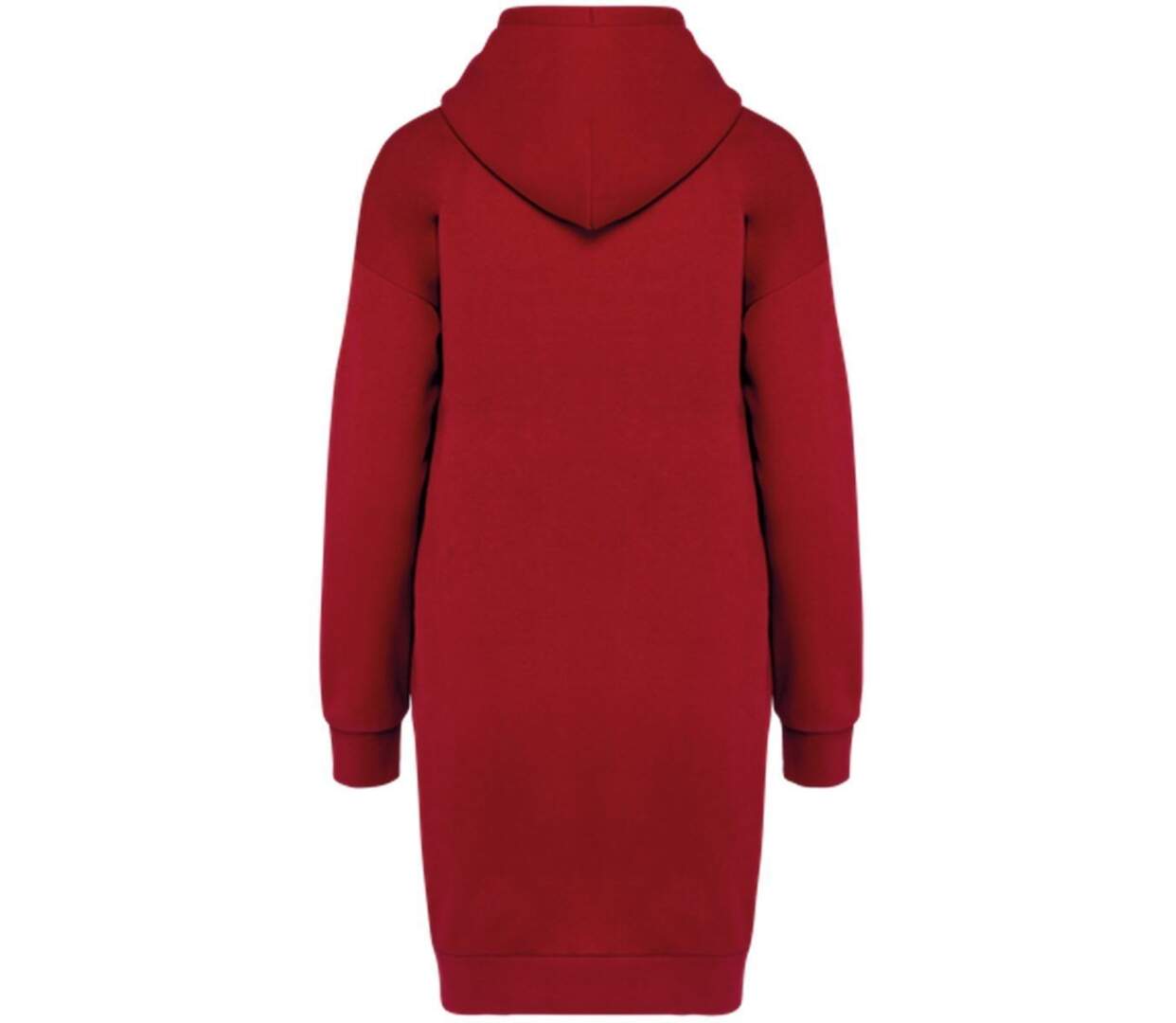Robe sweat à capuche - Femme - PAT5005 - rouge hibiscus-3