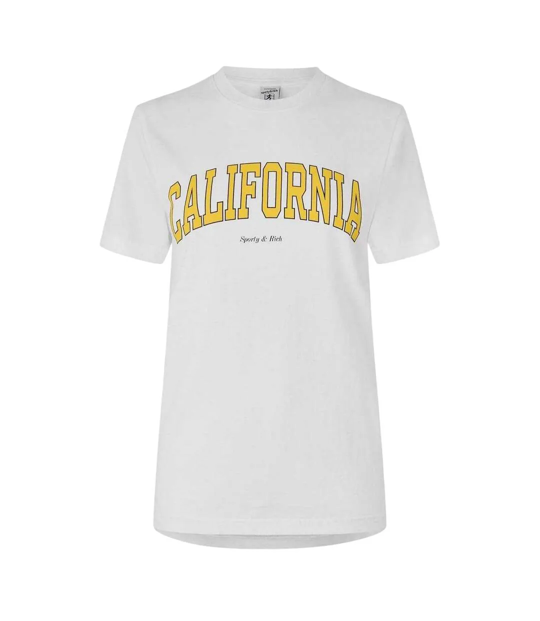Womens/ladies California T-shirt White Gold Sporty & Rich-2