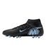 Mens Mercurial Superfly 10 Academy Leather Artificial Ground Football Boots Black Blue Nike-3
