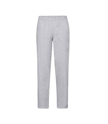 Mens Classic Open Hem Jogging Bottoms Heather Grey Fruit Of The Loom