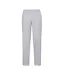 Mens Classic Open Hem Jogging Bottoms Heather Grey Fruit Of The Loom-1