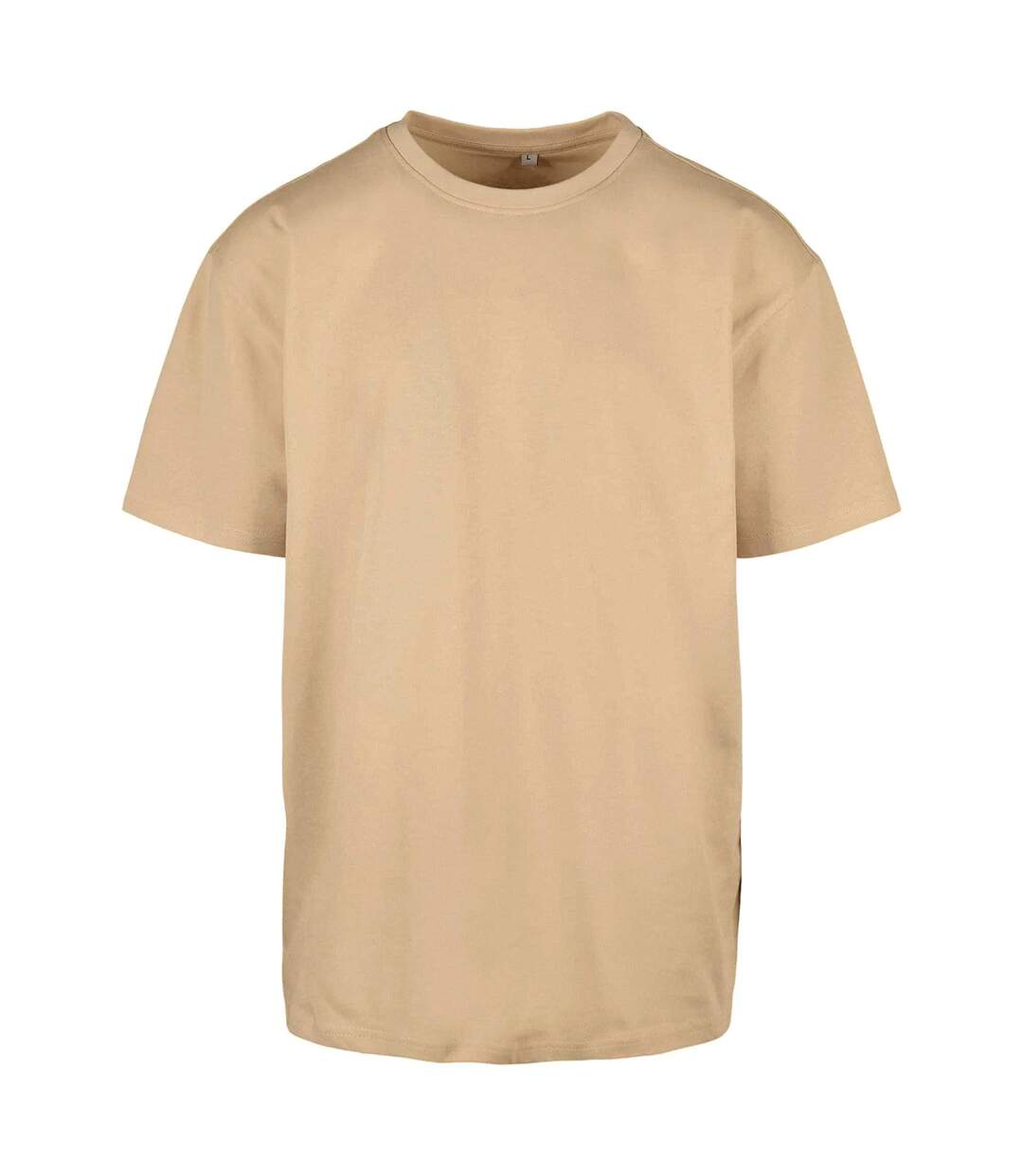 Mens Heavyweight Oversized T-shirt Union Beige Build Your Brand-1