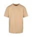 Mens Heavyweight Oversized T-shirt Union Beige Build Your Brand-1