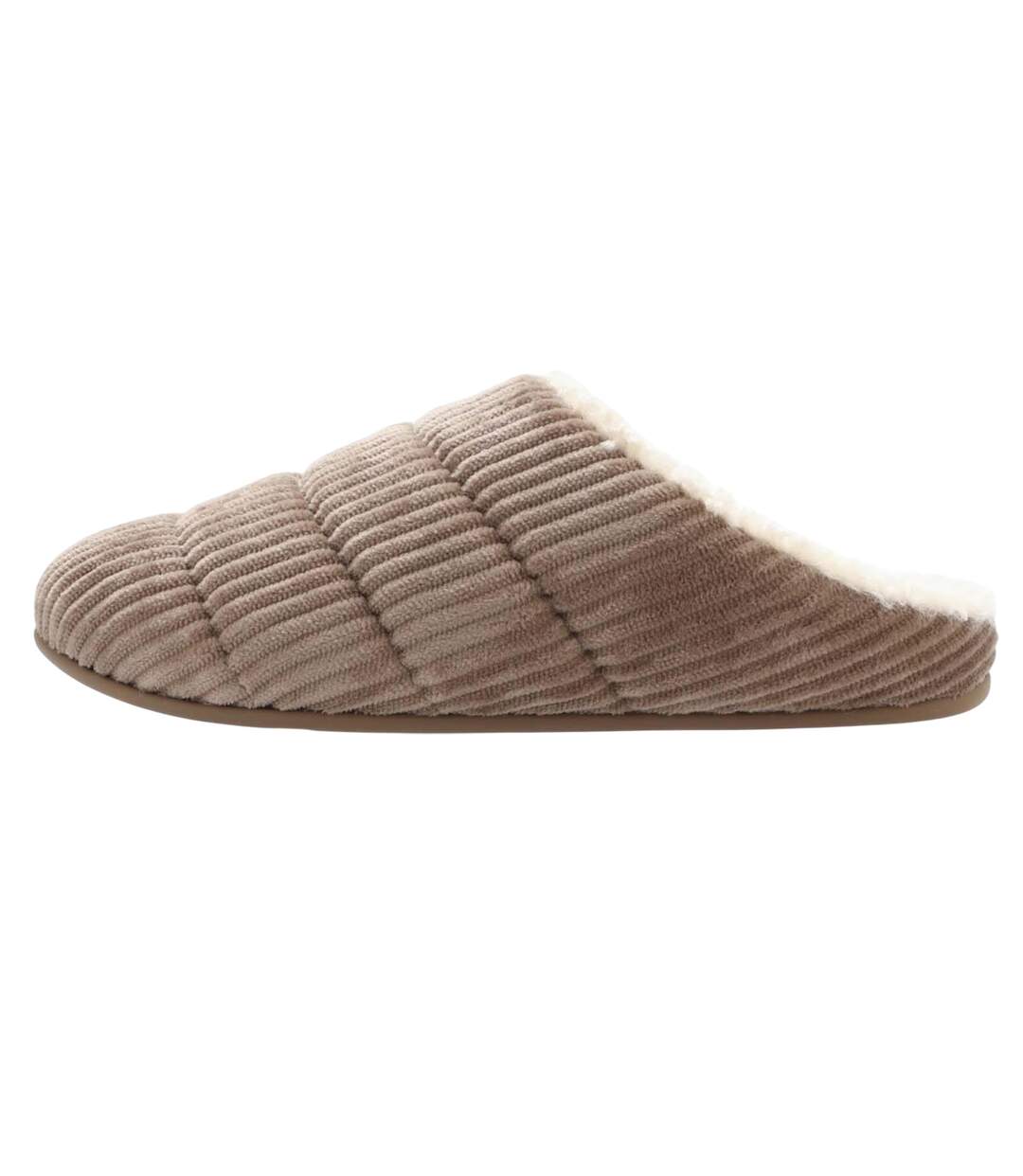 Womens/ladies chrissie corduroy fleece lined slippers mink FitFlop-4