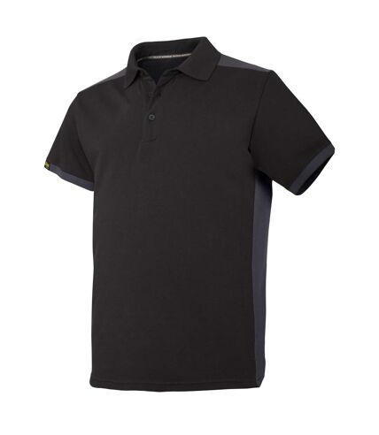 Snickers Mens AllroundWork Short Sleeve Polo Shirt (Black/Steel Gray) - UTRW5483