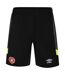 Mens contrast trim goalkeeper shorts black/safety yellow Umbro