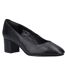 Ladies/womens anna leather court shoe black Hush Puppies