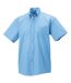 Chemise À Manches Courtes Sans Repassage Homme Bleu Pâle Russell-2