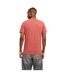 Mens Notch Neck Regular T-shirt Red Ochre Jack And Jones-3
