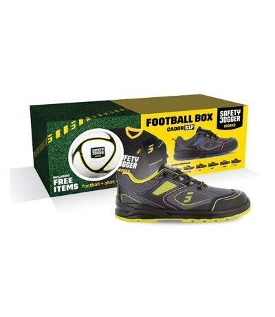 Promobox Chaussures  S1P Cador avec ballon de foot, maillot de football et chaussettes