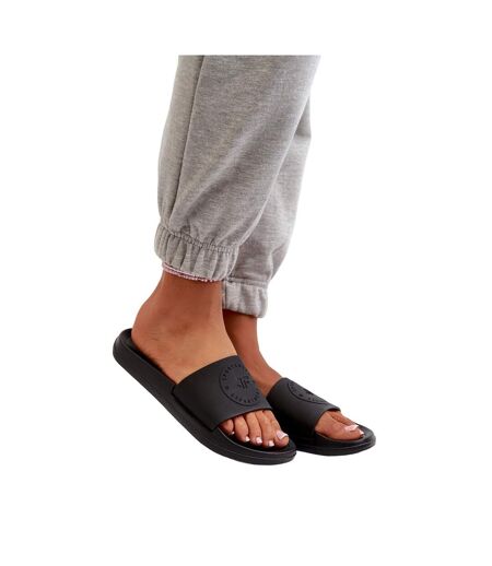 Claquettes Motif/style Uni Femme Noir 4F