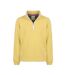 Womens/ladies Soft Touch Quarter Zip Sweatshirt Lemon White Lazy Jacks-1