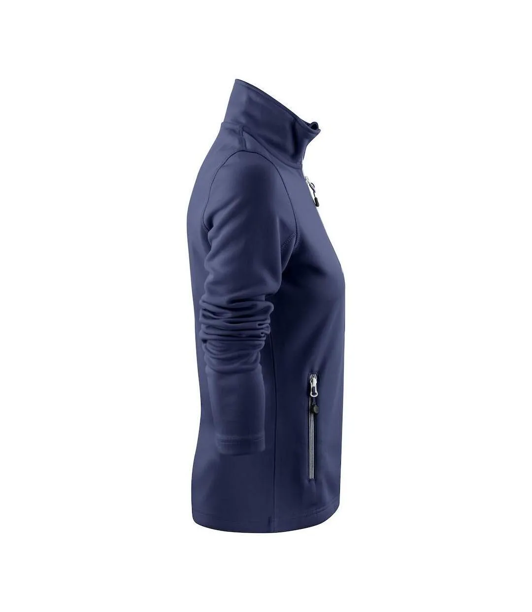 Womens/ladies Powerslide Zipped Sweat Jacket Navy Printer RED-4