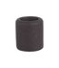 Bougeoir en céramique design brut - Diam.7 cm - Noir
