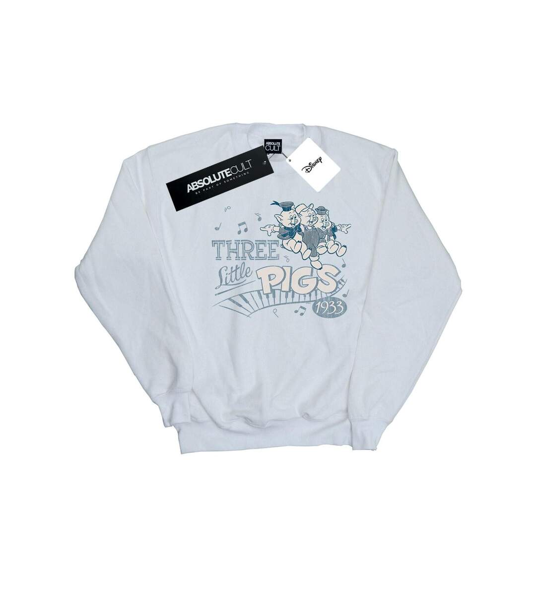 Disney - Sweat THREE LITTLE PIGS - Femme (Blanc) - UTBI13586-1