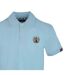 Mens Cotton Polo Shirt Blue Cielo Aquascutum-3