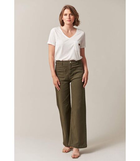 Pantalon femme wide leg en denim LIZETTE