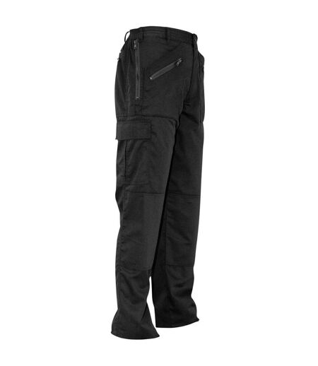 Womens/ladies Cargo Trousers Black Portwest