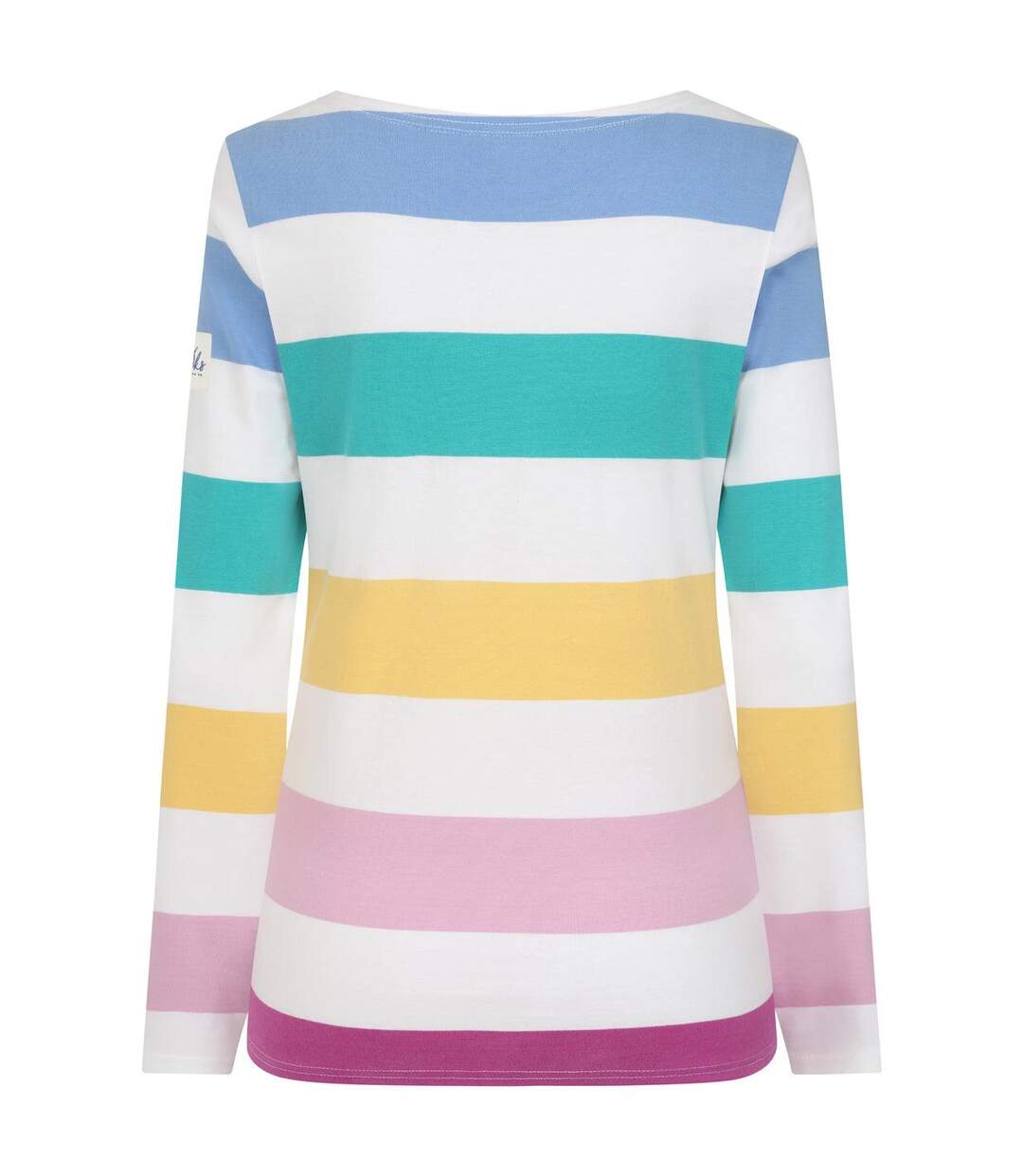 Womens/ladies Brenton Colour Block Stripe Long-sleeved Top Multicoloured Lazy Jacks-2