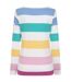 Womens/ladies Brenton Colour Block Stripe Long-sleeved Top Multicoloured Lazy Jacks-2