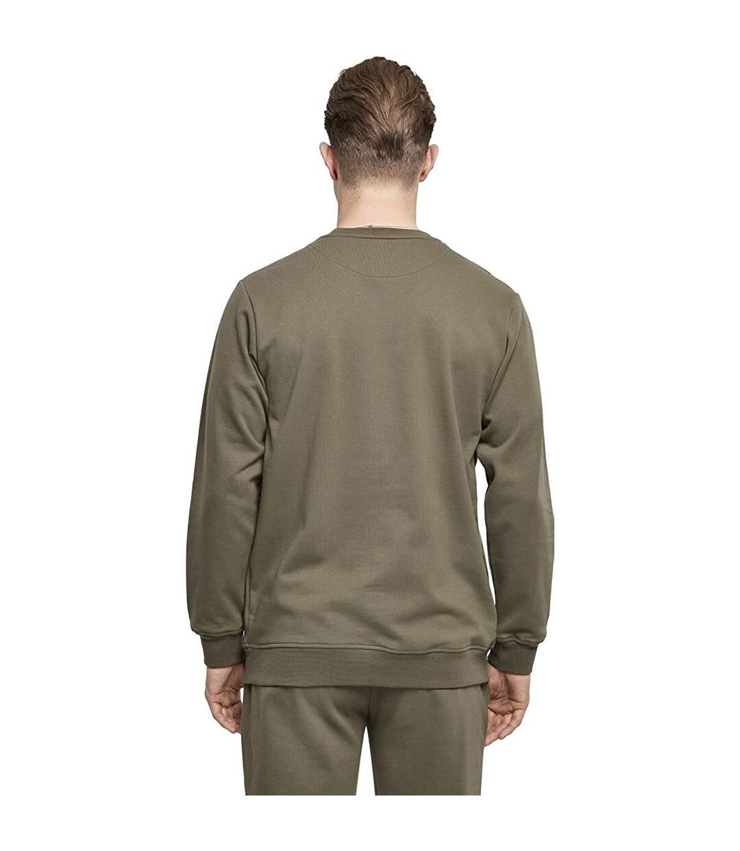 Sweat basic homme olive Build Your Brand