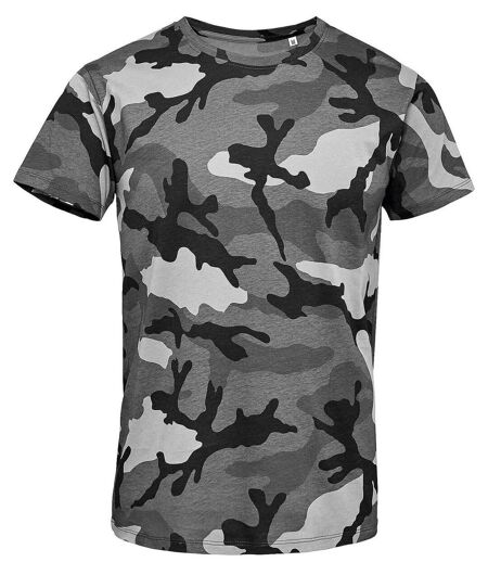 T-shirt manches courtes camouflage HOMME - 01188 - gris army camo