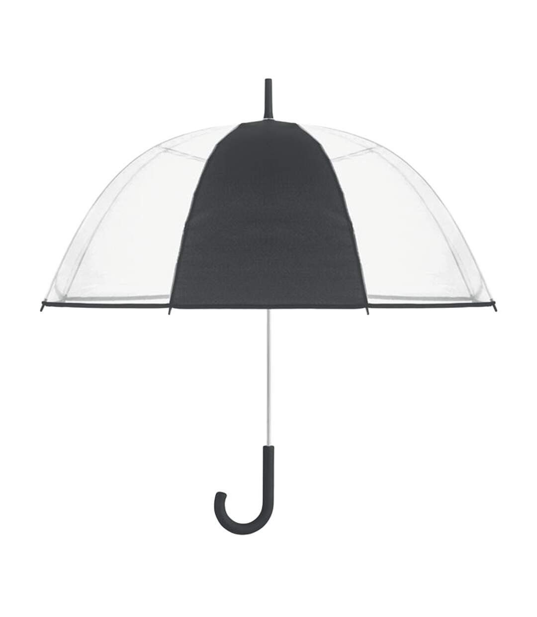 Parapluie Droit Gota Taille Unique Noir Transparent MidOcean-1