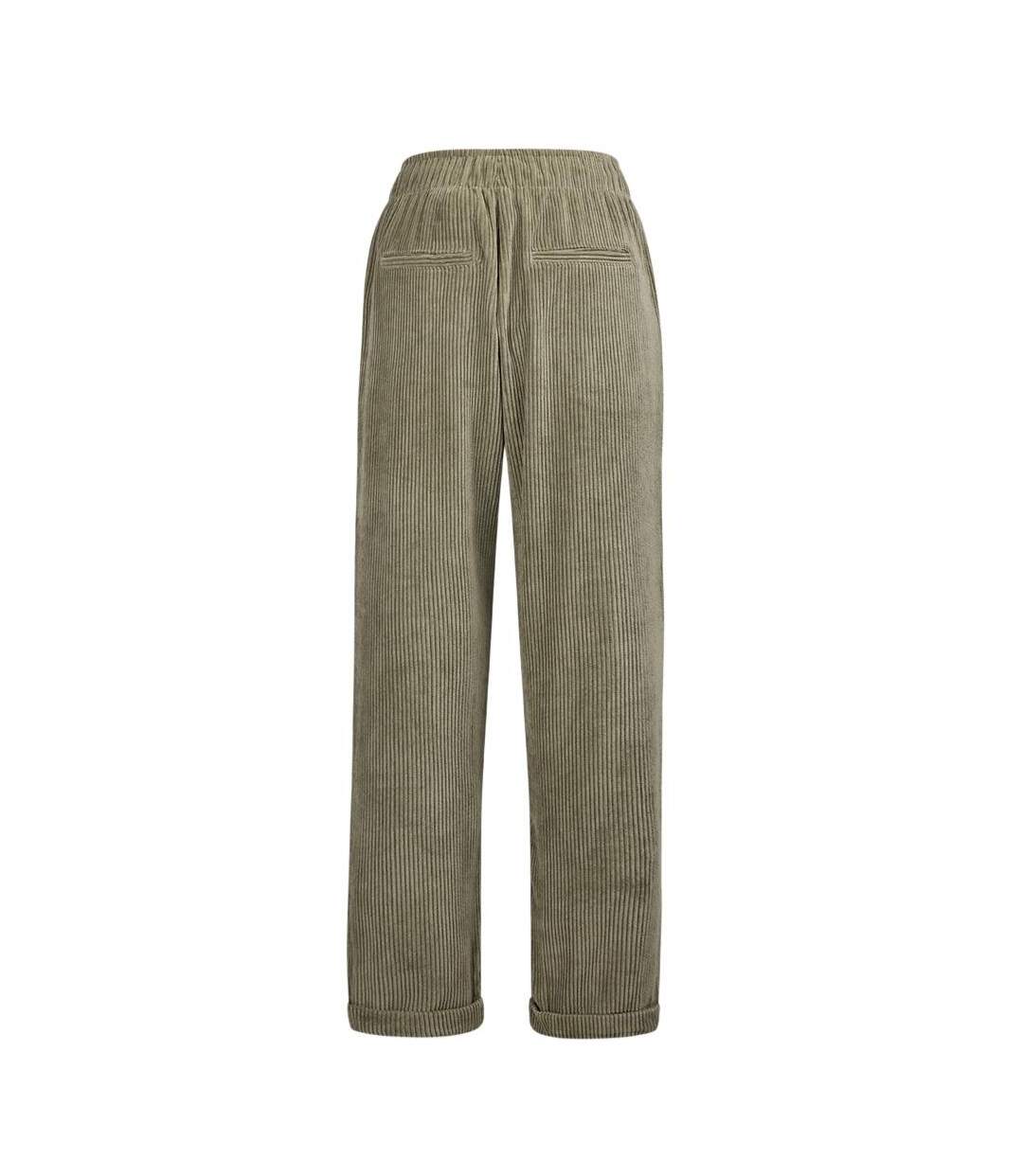 Pantalon velours kaki foncé femme teddy smith teddy middle-2
