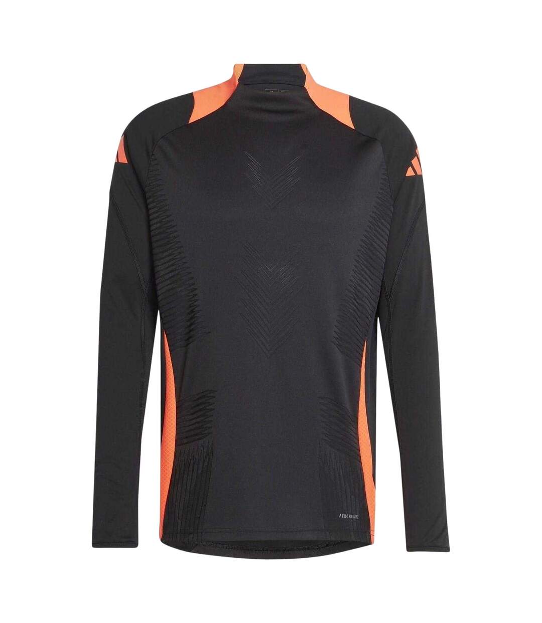 Mens Tiro 24 Pro Long-sleeved Training Track Top Black Solar Red Adidas-2