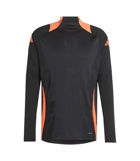 Mens Tiro 24 Pro Long-sleeved Training Track Top Black Solar Red Adidas