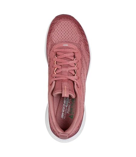 Womens/ladies Edgeride Power Flow Trainers Dark Mauve Skechers