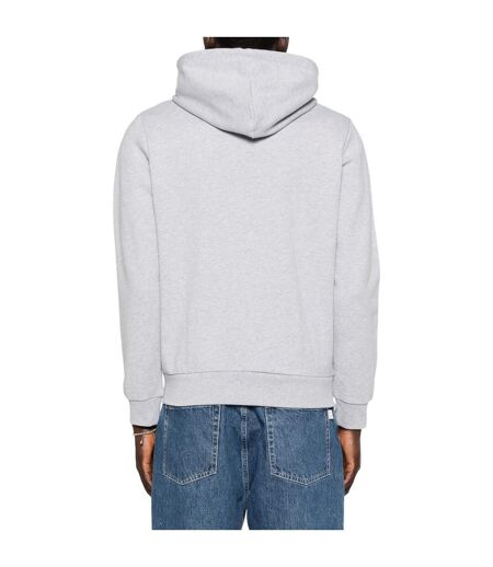 Mens Logo Relaxed Fit Long-sleeved Hoodie Silver Grey Lacoste